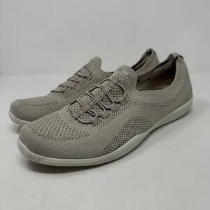 Skechers Womens Newbury St Every Angle Slip On Sneaker Taupe Pink Accents 11